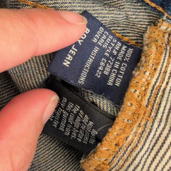 Madewell BoyJean Blue Torn Up Edition Distressed Jeans size 28 - Picture 5 of 5